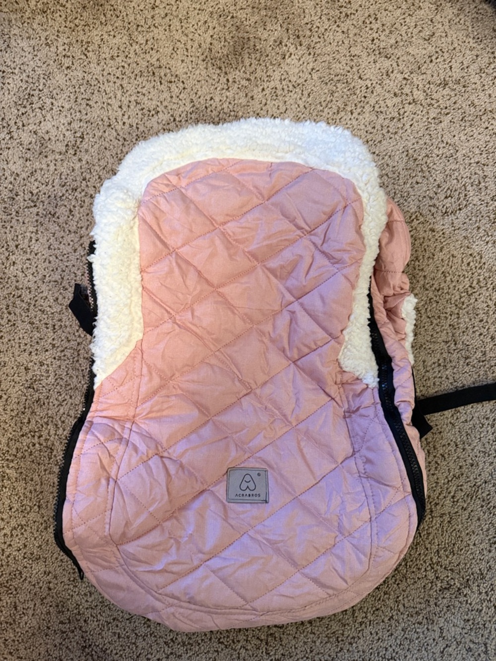 Pink Quilted car seat cover